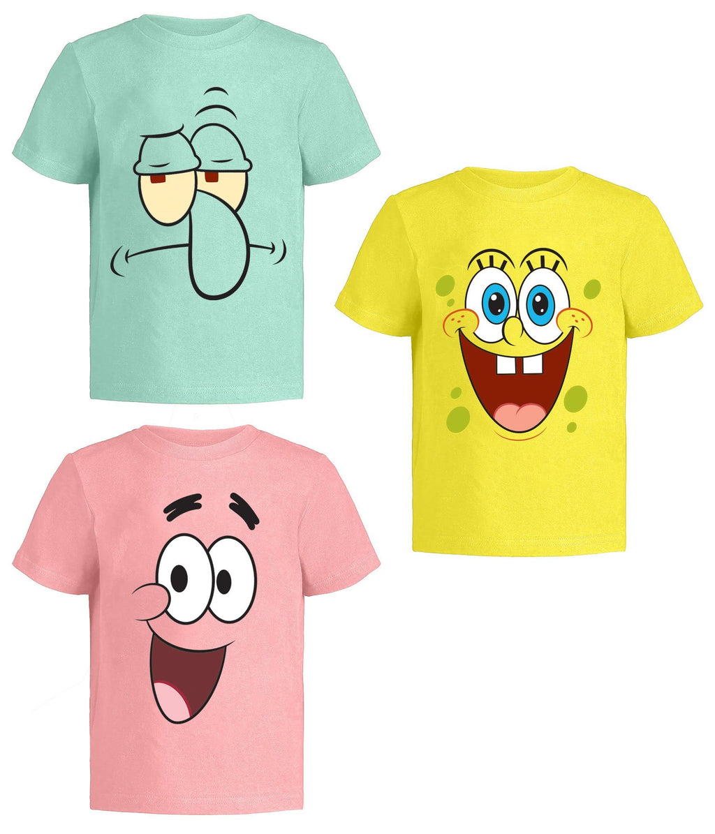Spongebob Squarepants Graphic T-Shirt (Sets) Patrick Star Squidward Plankton Gary Outfit Tee Toddler/Birthday to Kids Clothes