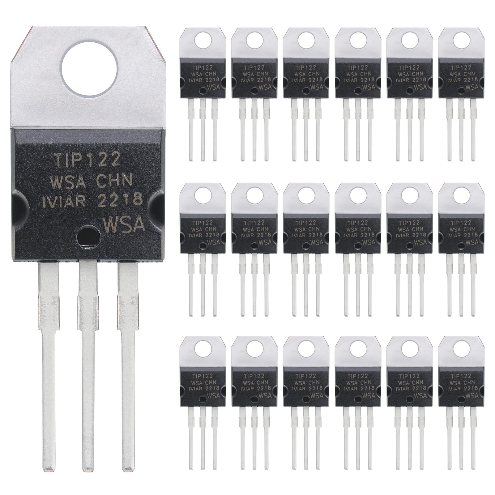 2N2222 2N2222A Amplifier Transistors NPN Silicon Transistor TO-92 60V 800mA (Pack of 200pcs)