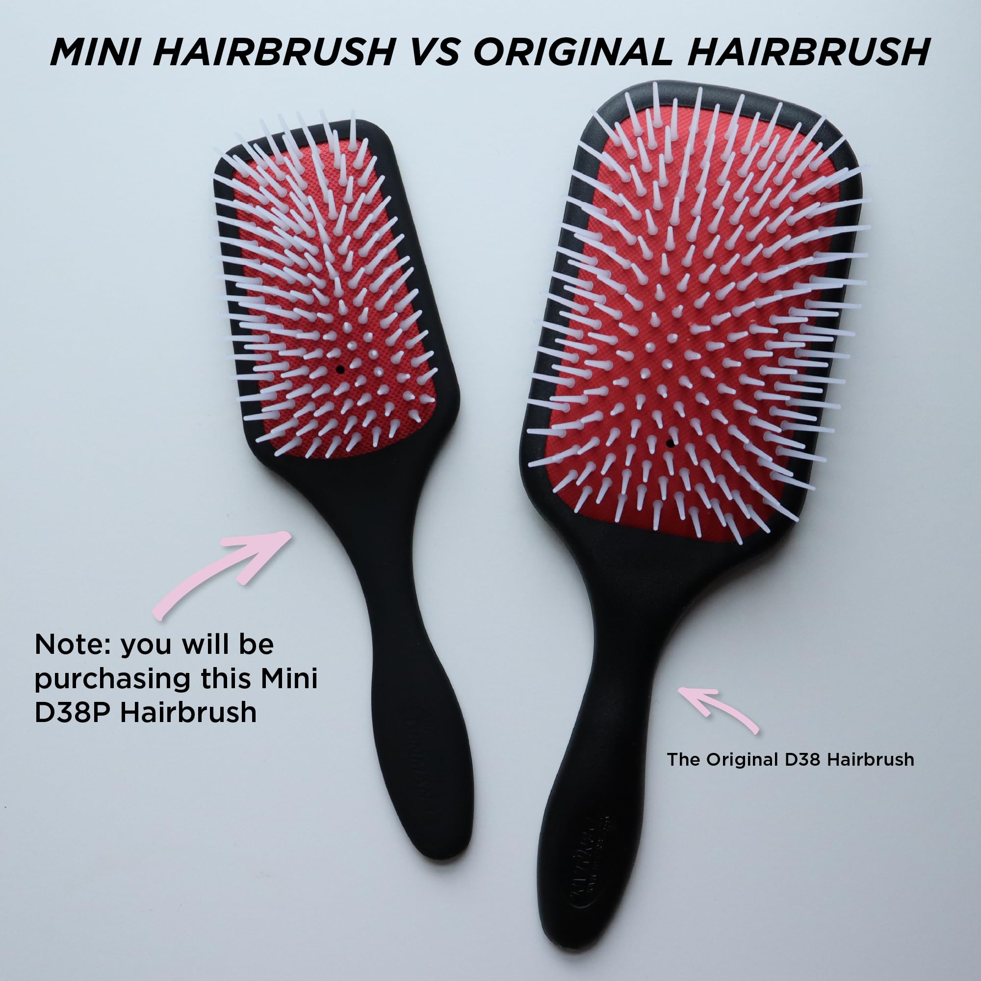 Denman Power Paddle Hair Brush for Quick and Convenient Detangling, Blow Drying and Styling - Combination of D3 Styling Pens & Paddle Brush - For Men and Women P038