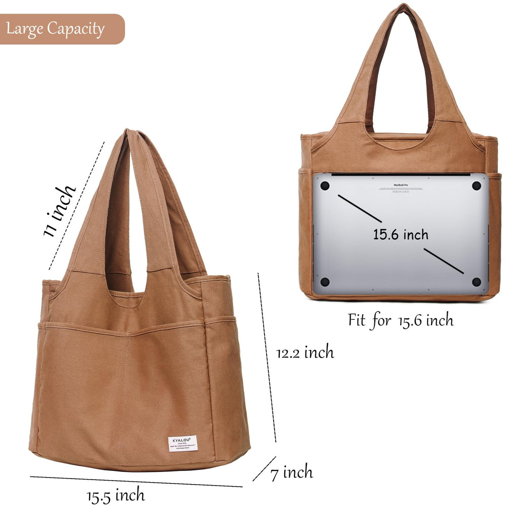 KYALOU Utility Large Tote Bag, Women Casual Shoulder Bags for Work School Gym Beach Travel Shopping Grocery | Utility