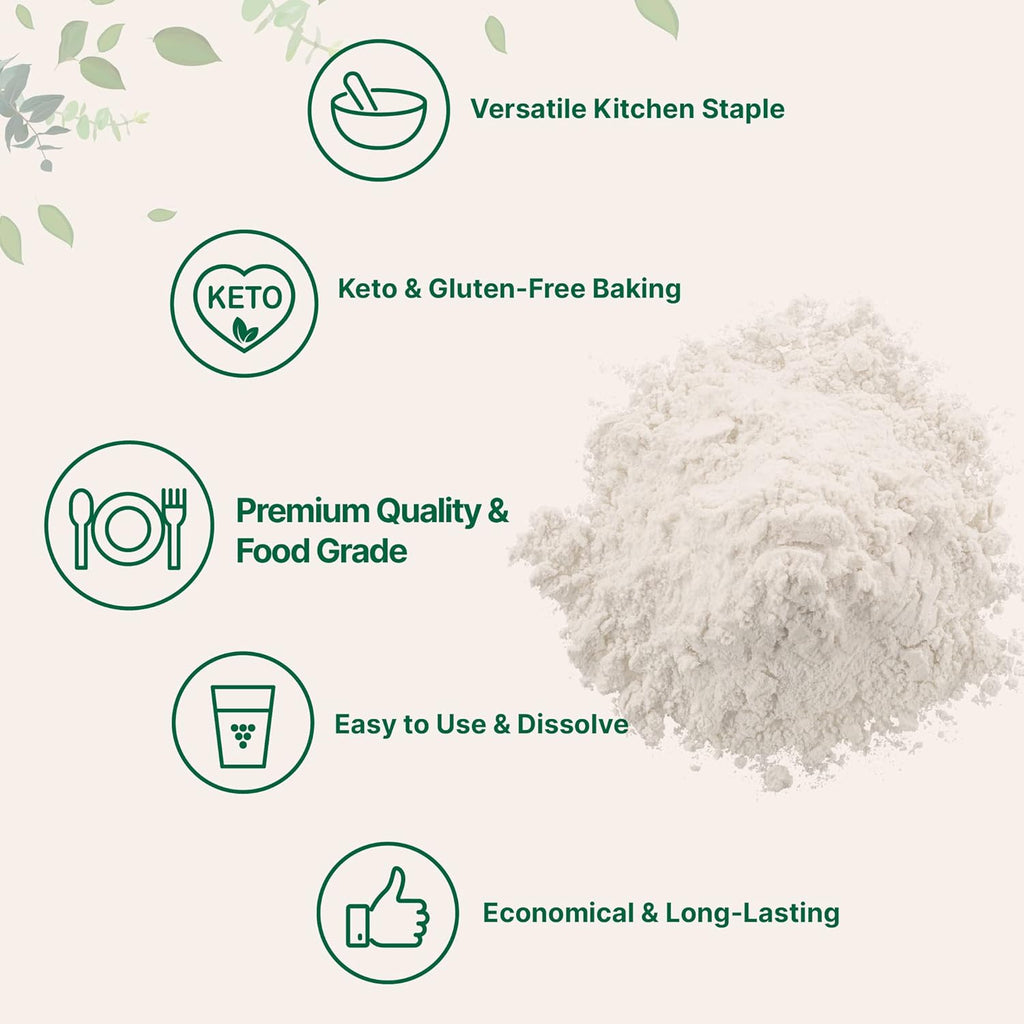 Micro Ingredients Xanthan Gum Powder 2lb (32oz) Premium Quality for Keto & Gluten-Free Baking Unflavored Thickening Agent for Cooking Non-GMO Vegan Friendly