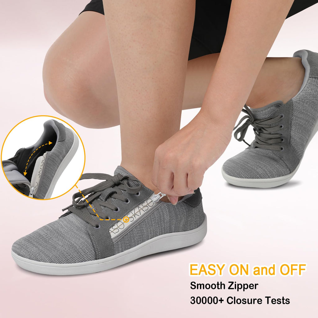 Womens Barefoot Walking Shoes Wide Toe Fashion Sneakers Comfortable Casual Shoes Zero Drop Minimalist Shoes