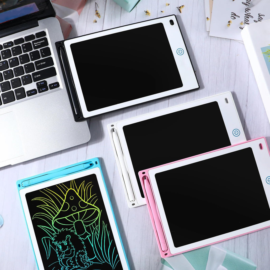 Epakh 16 PCS LCD Writing Tablet for Kids - 8.5 Inch Reusable Writing Board Drawing Doodle Pad Gift for Girl & Boy, Toddlers, Back to School, Birthday Party Favors(Black)