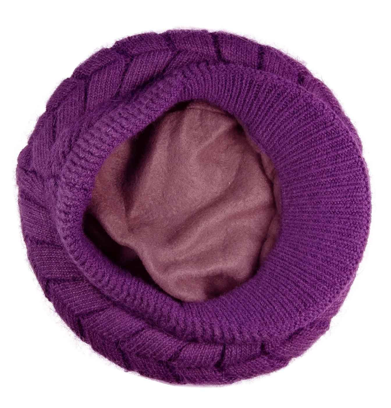 Women Winter Warm Knit Hat Wool Snow Ski Caps with Visor