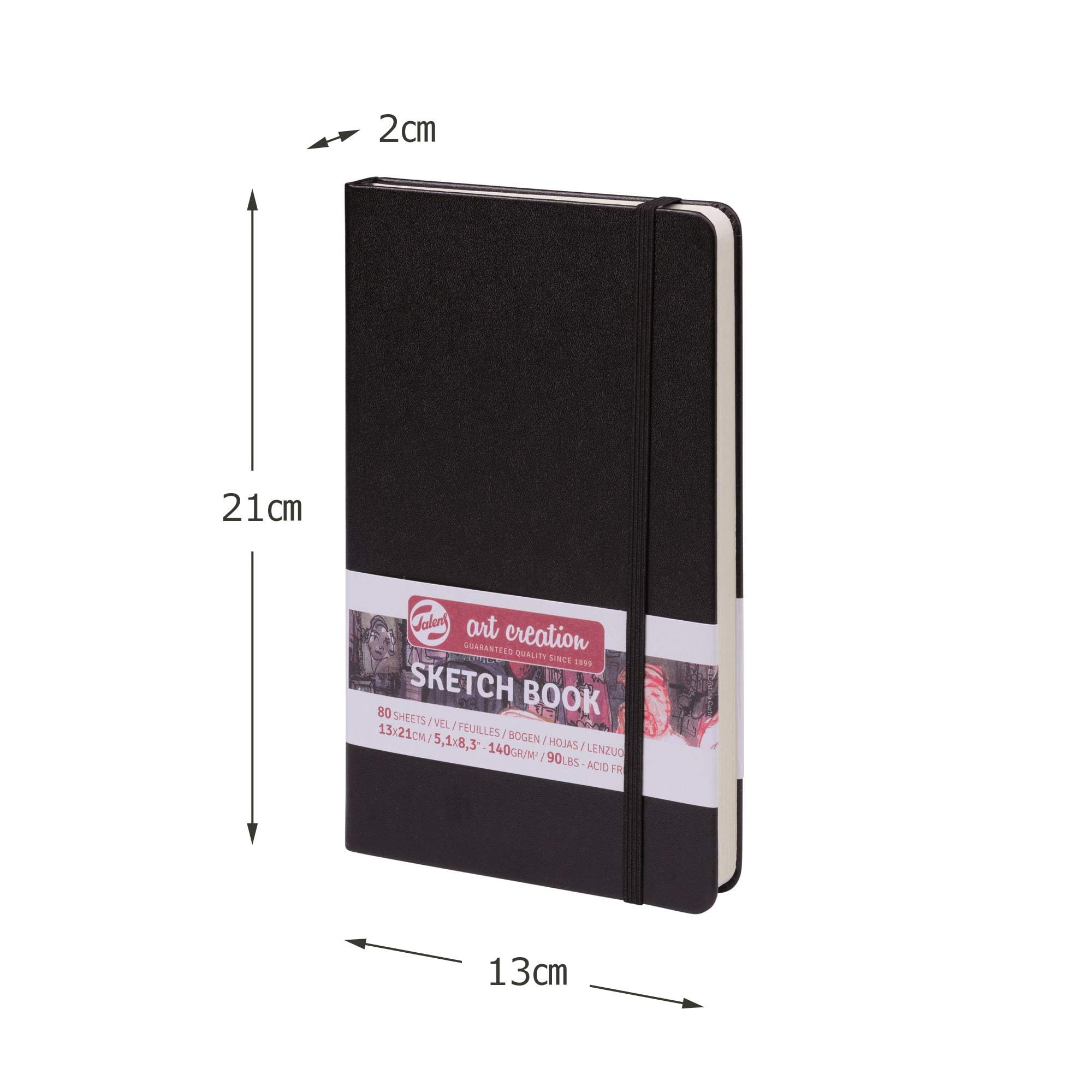 Talens Art Creation Sketchbook 80 Sheets, 13 cm x 21 cm, Black