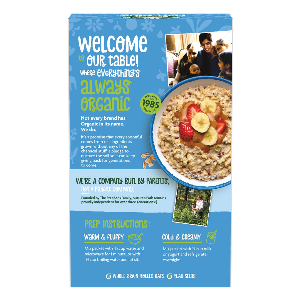 Natures Path, Oatmeal Pouches Apple Cinnamon Organic 8 Pack, 14 Ounce