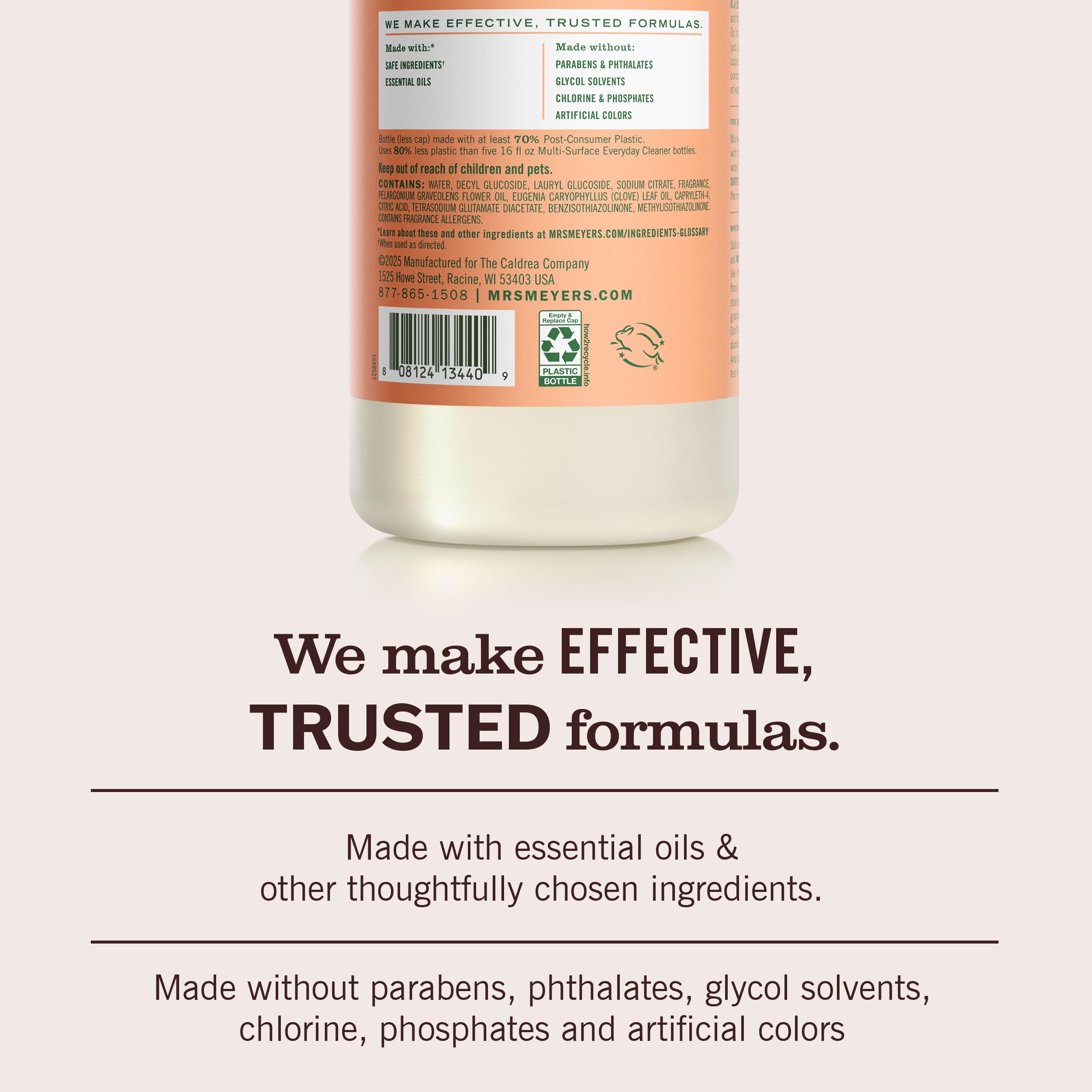 MRS. MEYER'S CLEAN DAY Multi-Surface Cleaner Concentrate, Use to Clean Floors, Tile, Counters, Lavender, 32 fl. oz