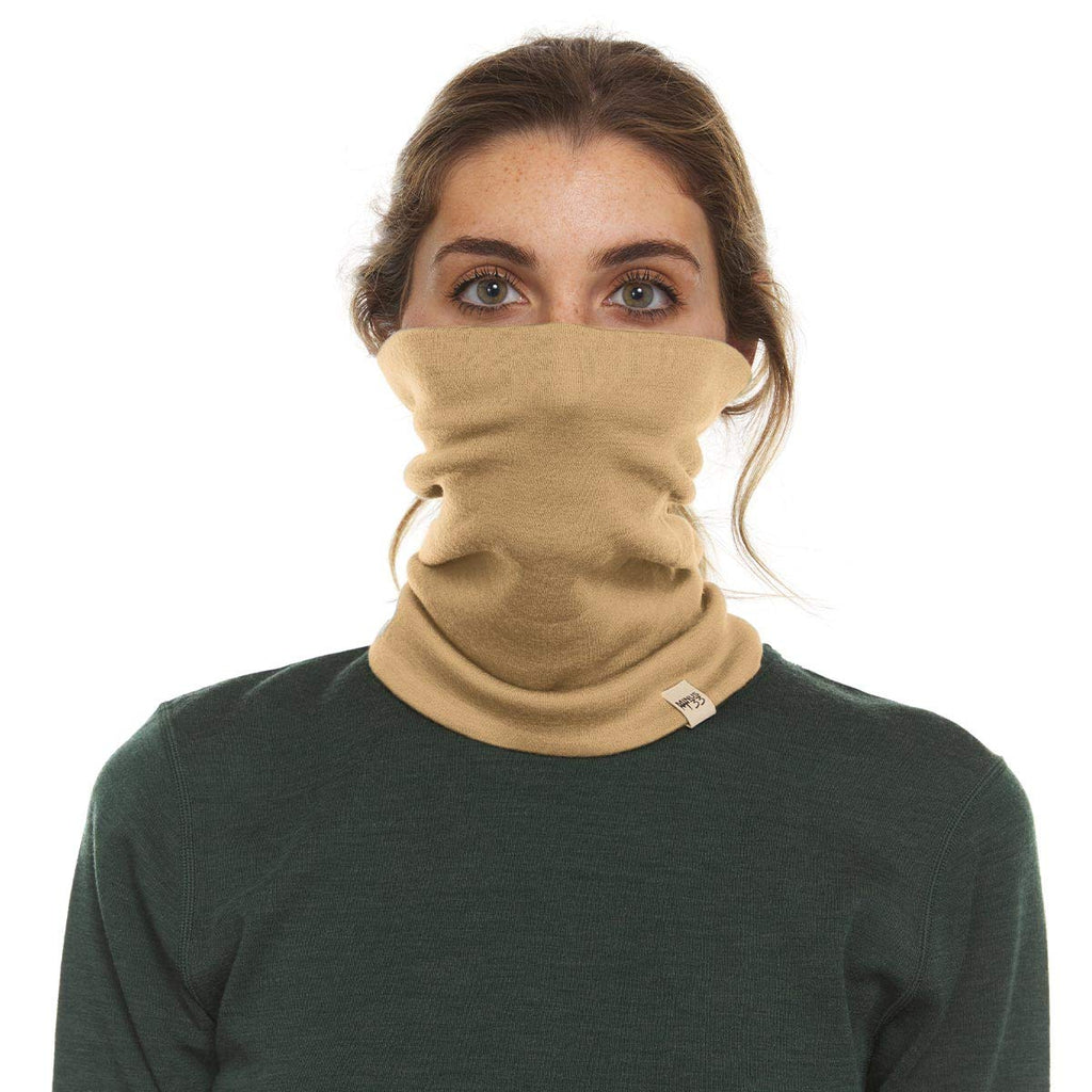 100% Merino Wool - Midweight Neck Gaiter - Skiing Neck Warmer - Winter Face Mask - Multipurpose Headwear