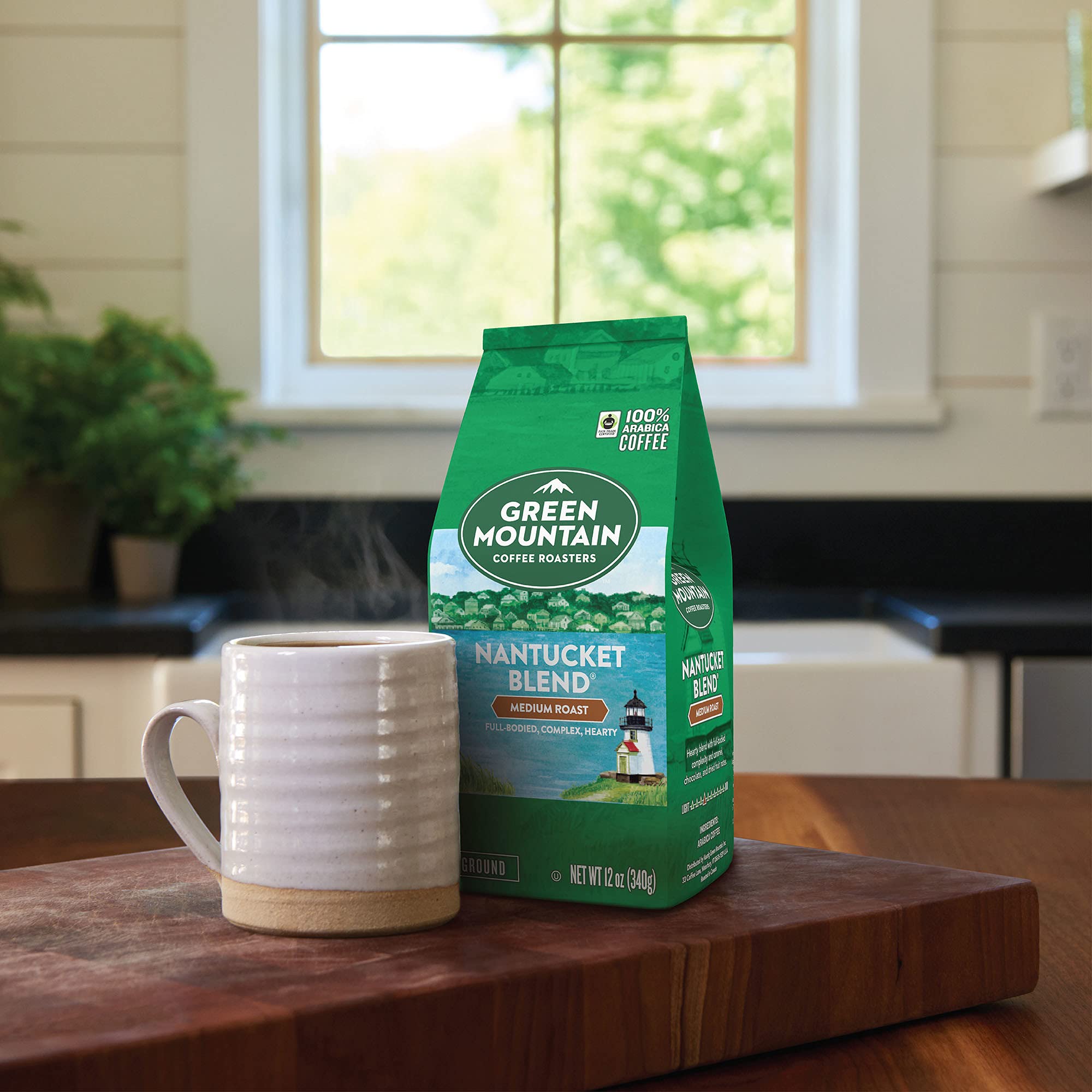 Green Mountain Coffee Roasters Wild Mountain Blueberry, Ground Coffee, Flavored Light Roast, Bagged 12 Oz, 1 Count