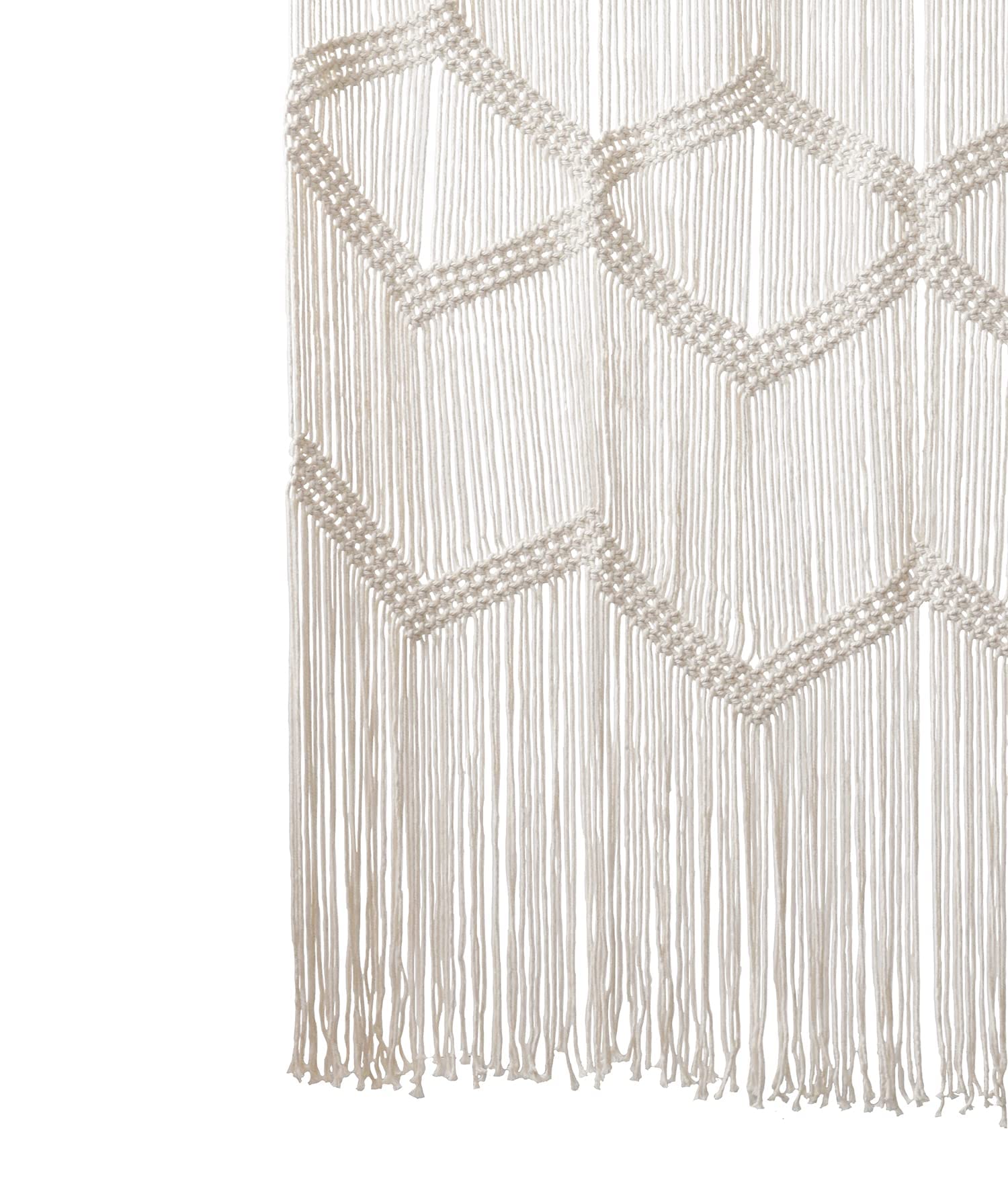Flber Macrame Curtain Window Macrame Room Divider Doorway Curtain Boho Macrame Wall Hanging Living Room Bedroom Decor 42" W x 75" H