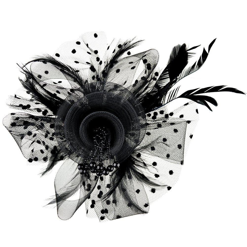AQOKKA Women Fascinators Hats Flower Fascinators with Headband and Clip Tea Party Headwear for Women and Girls