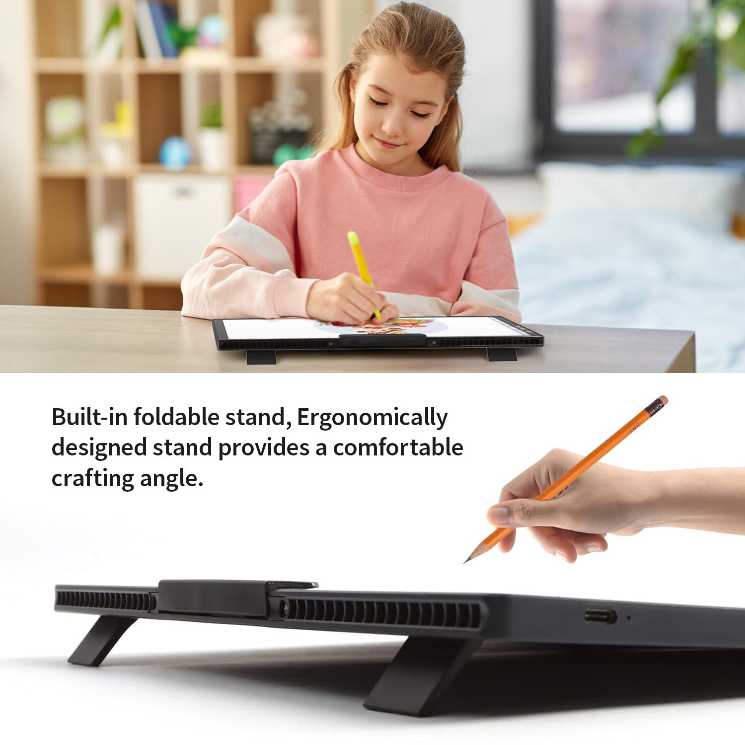 Zocelight A1(35.4''x 23.6'') Large Rechargeable Light Pad for Diamond Painting,6 Levels & Stepless Dimming Light Box for Tracing,3-Color Modes Light Board,Built-in 6000mAh Battery Light Table for Art