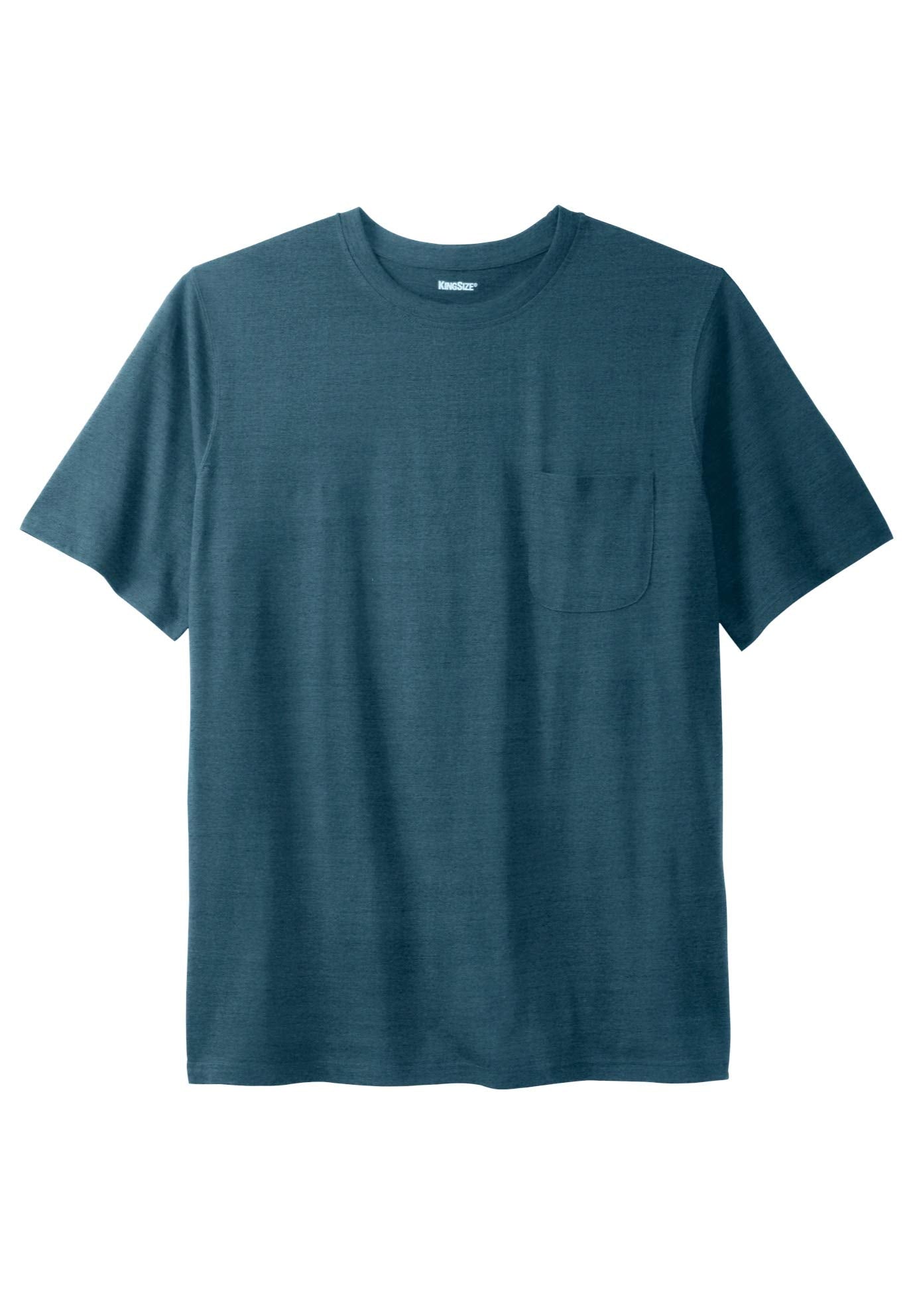 KingSize Men's Big & Tall Shrink-Less Lightweight Pocket Crewneck T-Shirt