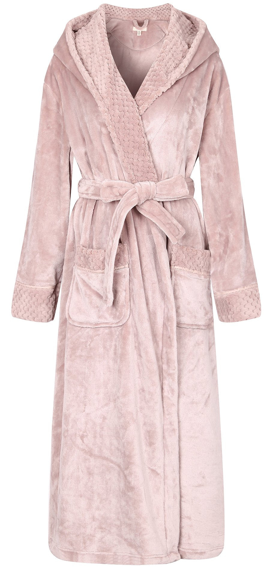 Richie House Women's Plush Soft Warm Fleece Bathrobe Robe RH1591