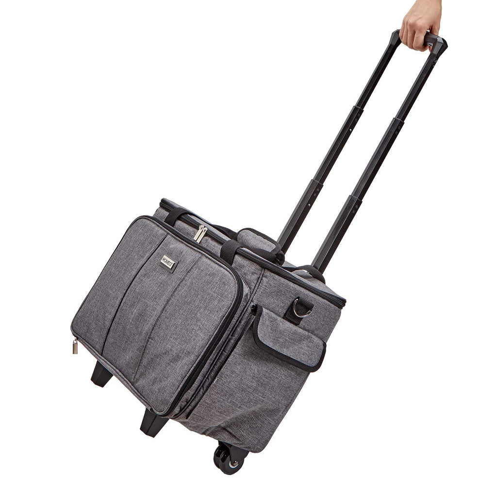 HOMEST Sewing Machine Carry Case, with Shoulder Strap and Front Pocket | Fits most standard Singer, Brother and Janome machines, with storage pockets for sewing accessories and tools, Floral