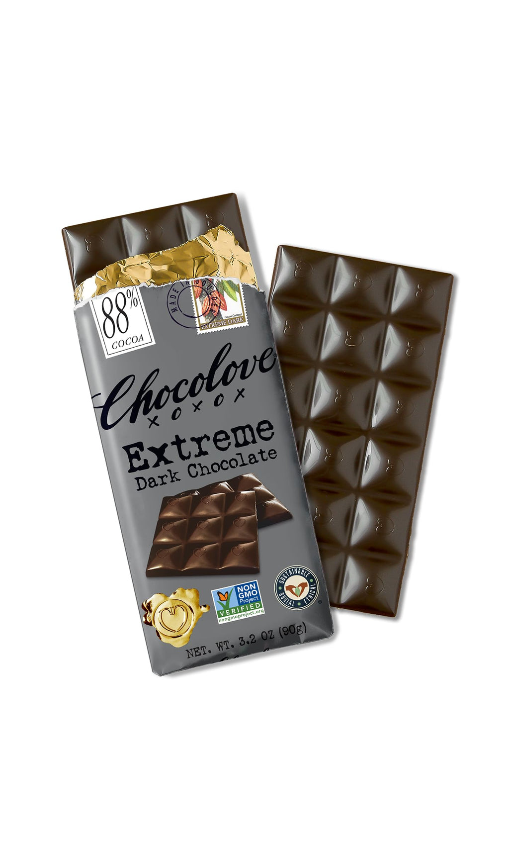 Chocolove Strong Dark Chocolate Mini, 1.3 oz