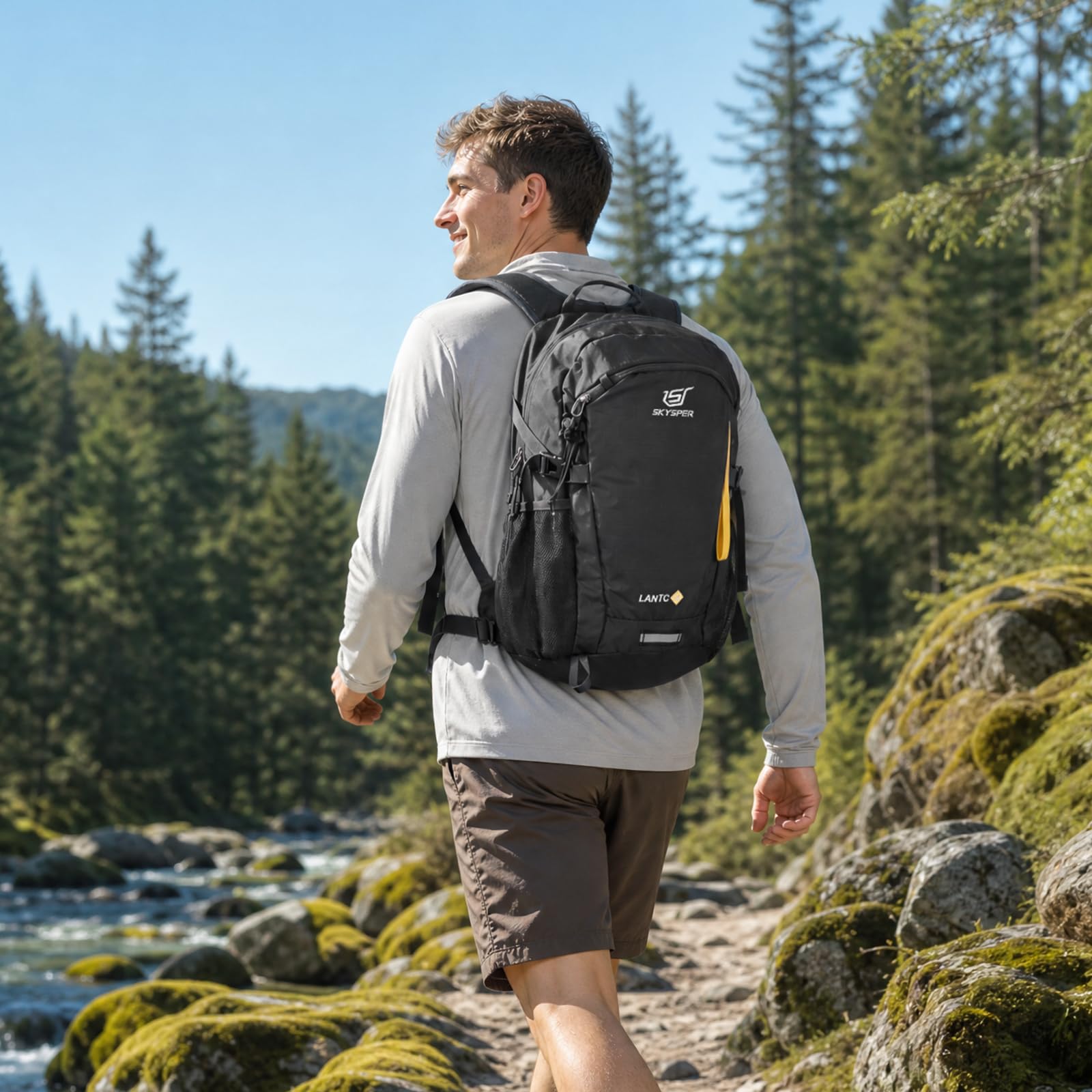 SKYSPER Small Hiking Backpack, 20L Lightweight Travel Backpacks Hiking Daypack for Women Men