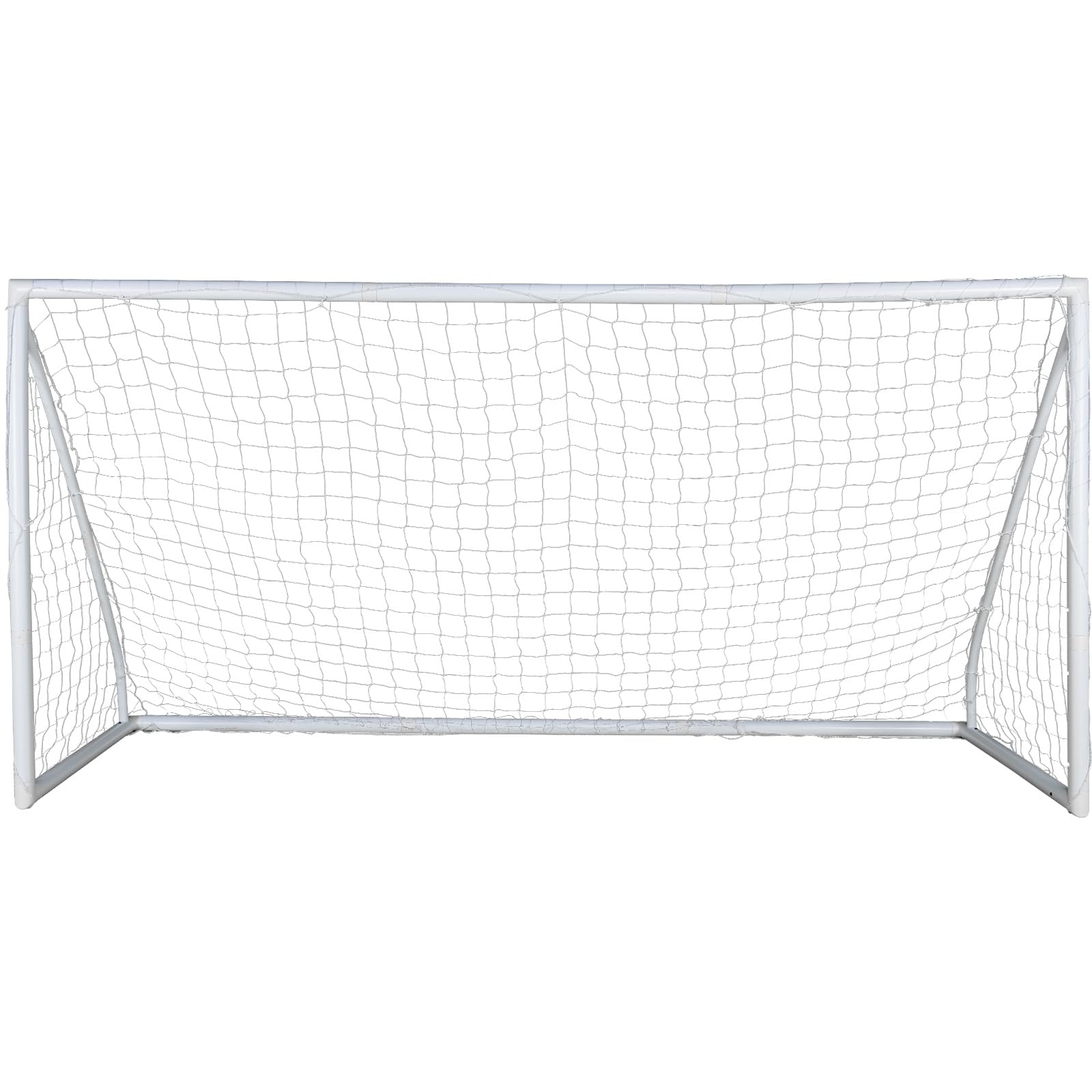 VEVOR Portable Soccer Goal, 12 x 6 ft Large Practice Soccer Net, Steel Fiberglass Structure Training Goal Set with Carry Bag, All-Weather Outdoor Use, for Backyards, Parks, School Fields