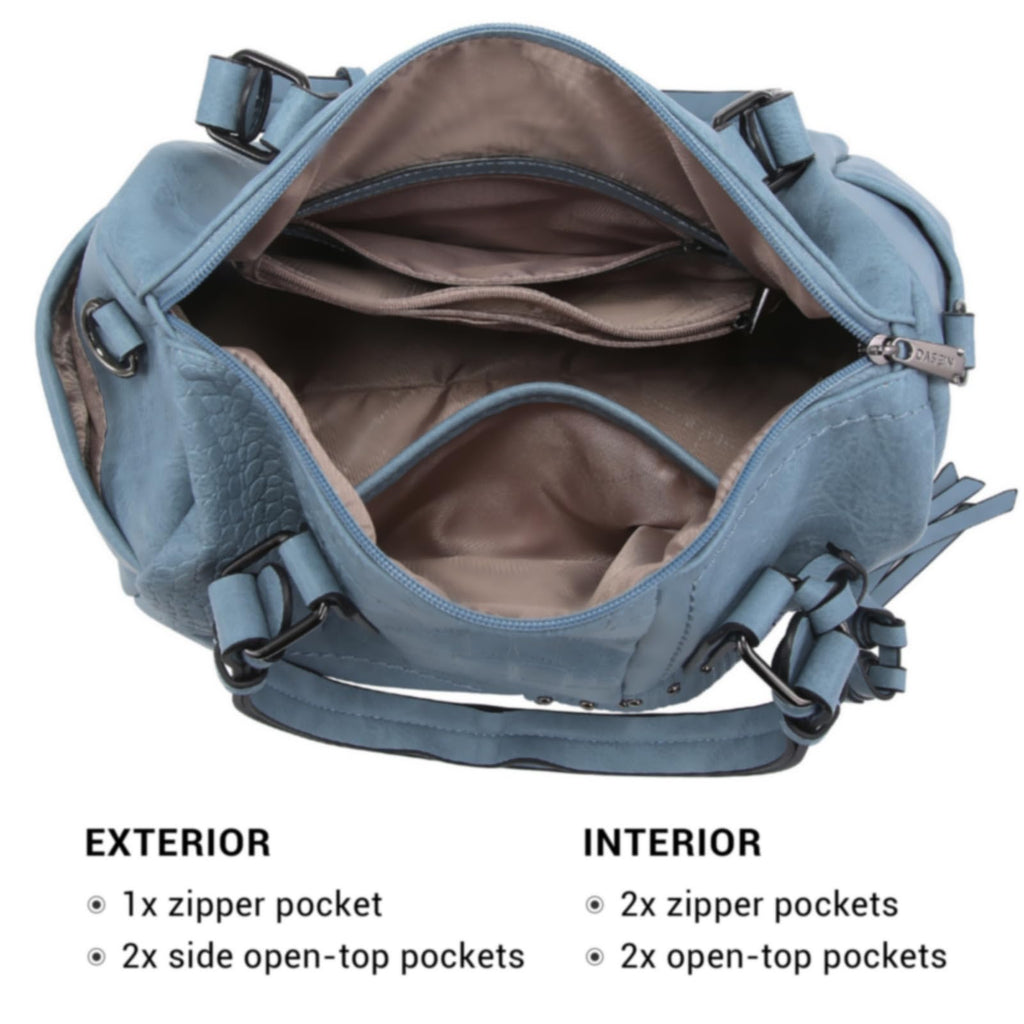 Dasein Women Soft Vegan Leather Barrel Bags Large Hobo Top Handle Work Totes Satchel Handbags Shoulder Purse
