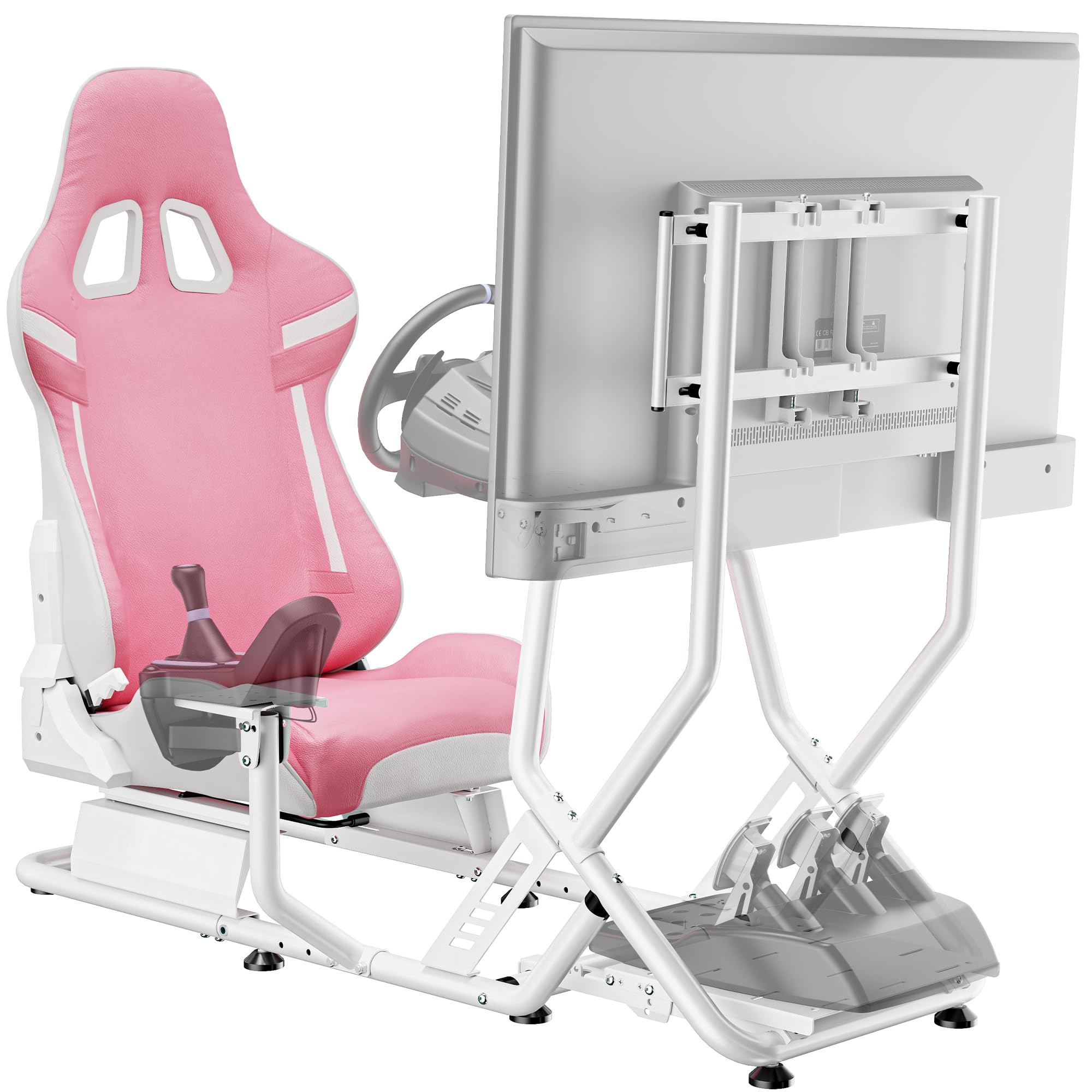 ARES WING Sim Racing Cockpit, Racing Wheel Stand with Seat, Formula and GT Racing Simulator Cockpit Compatible with Fanatec, Thrustmaster, Logitech, Moza Racing Games on PS5, PS4, Xbox and PC