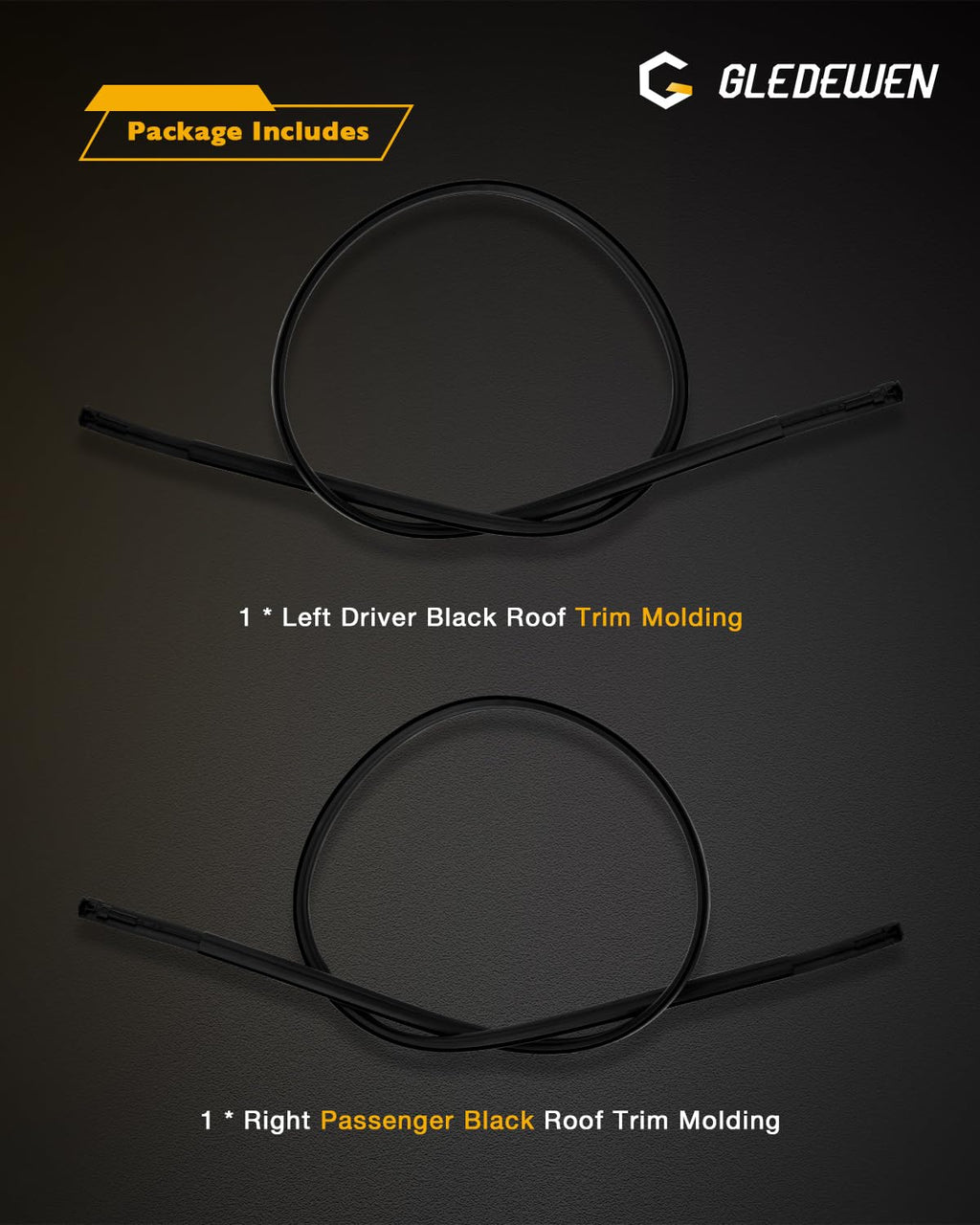 Window Trim Seal, Compatible with 1996-2002 Toyota 4Runner 4-Door, Window Molding Weather Stripping Belt Set, 68161-35010, 68162-35010, 68163-35010, 68164-35010, Door Weatherstrip Rubber Moulding 4PCS