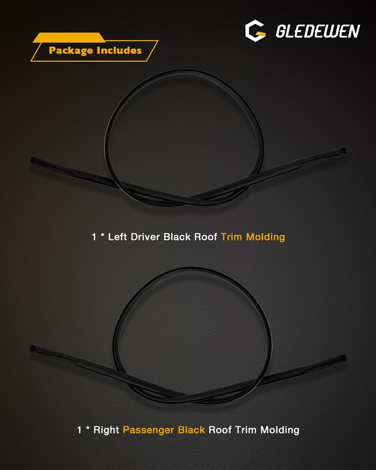 Window Trim Seal, Compatible with 1996-2002 Toyota 4Runner 4-Door, Window Molding Weather Stripping Belt Set, 68161-35010, 68162-35010, 68163-35010, 68164-35010, Door Weatherstrip Rubber Moulding 4PCS