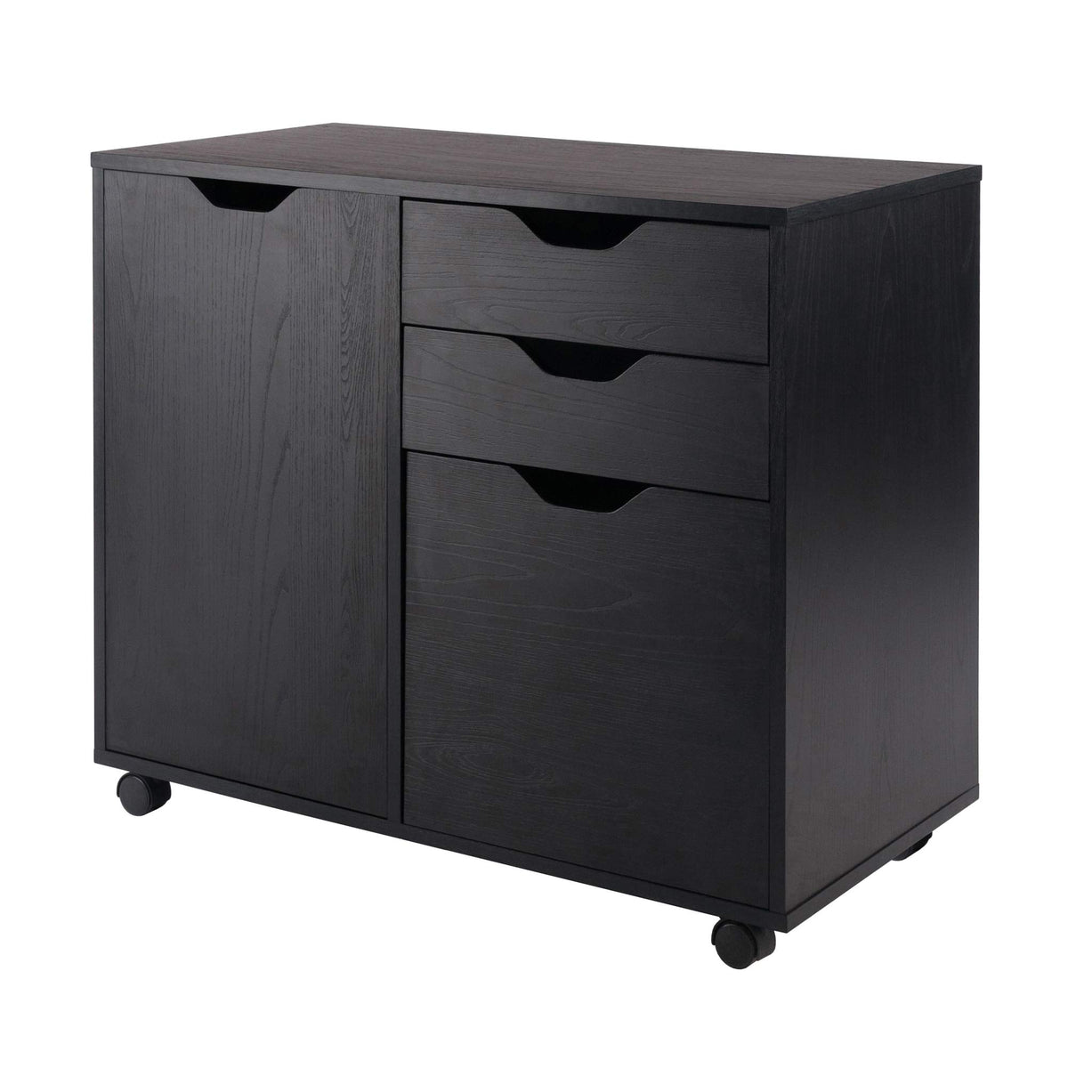 Winsome Halifax Mobile Storage Cabinet with Doors & Drawers, Stylish & Functional Home Storage Cabinet for Filing, Kitchen Organization, Moveable Furniture for Office, Dorms, Apartments