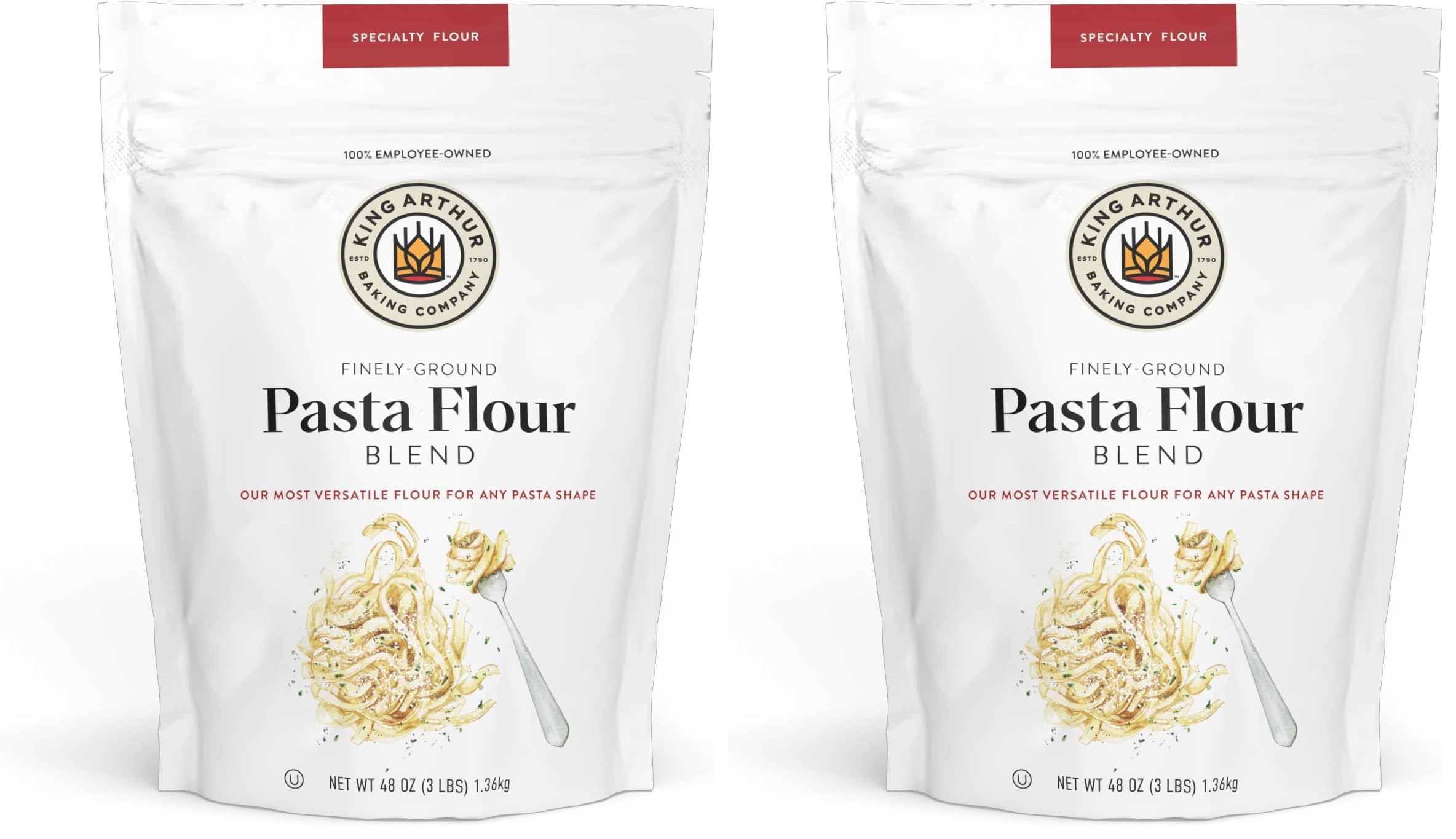 King Arthur Pasta Flour Blend, Finely Ground, 3 lb,White