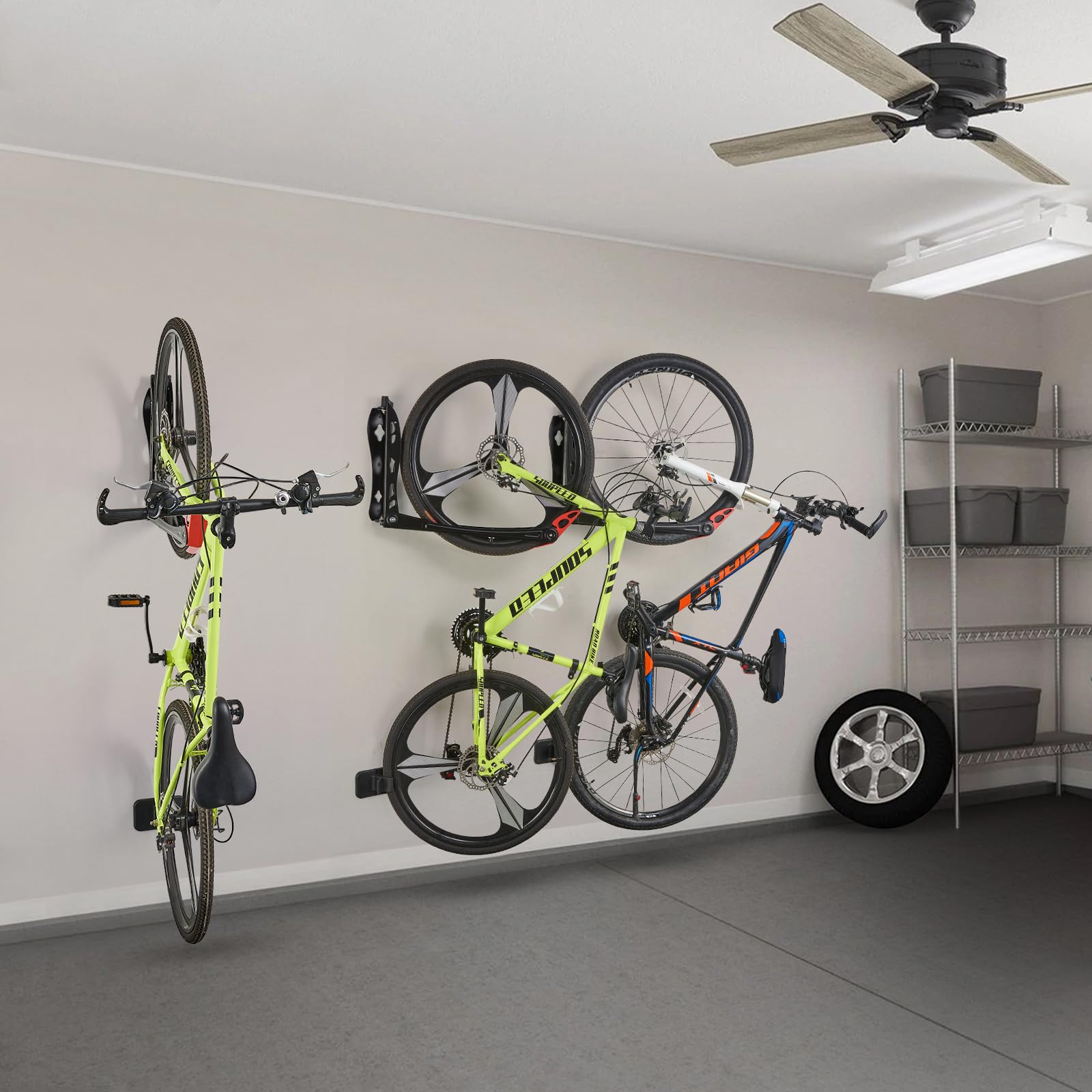 Ultrawall BIKEPAL Swivel Bike Racks - No Lift Wall-Mounted Bike Storage Solution for Home & Garage