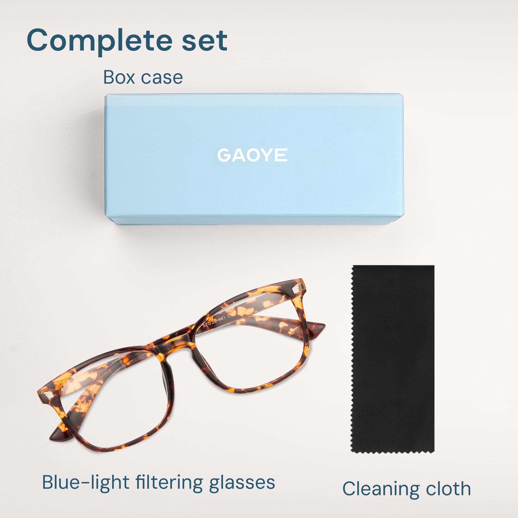 Gaoye Transparent, Clear Blue Light Glasses for Computer & Gaming - Anti UV Ray Lenses, Scratch-Resistant & Comfort Fit