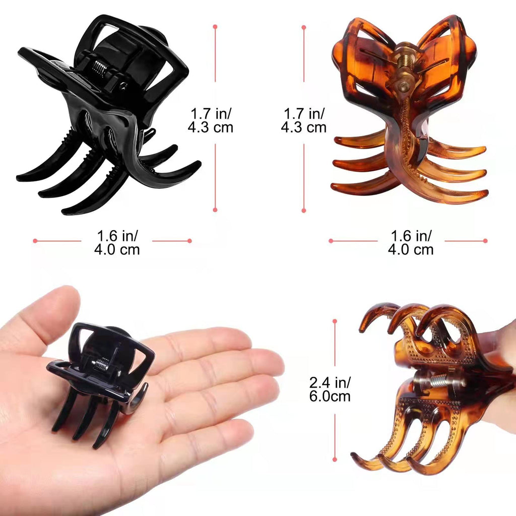 6 Pieces Morhom Jaw Clips, 1.3 Inch Hair Claw Clips for Thick or Medium Hair
