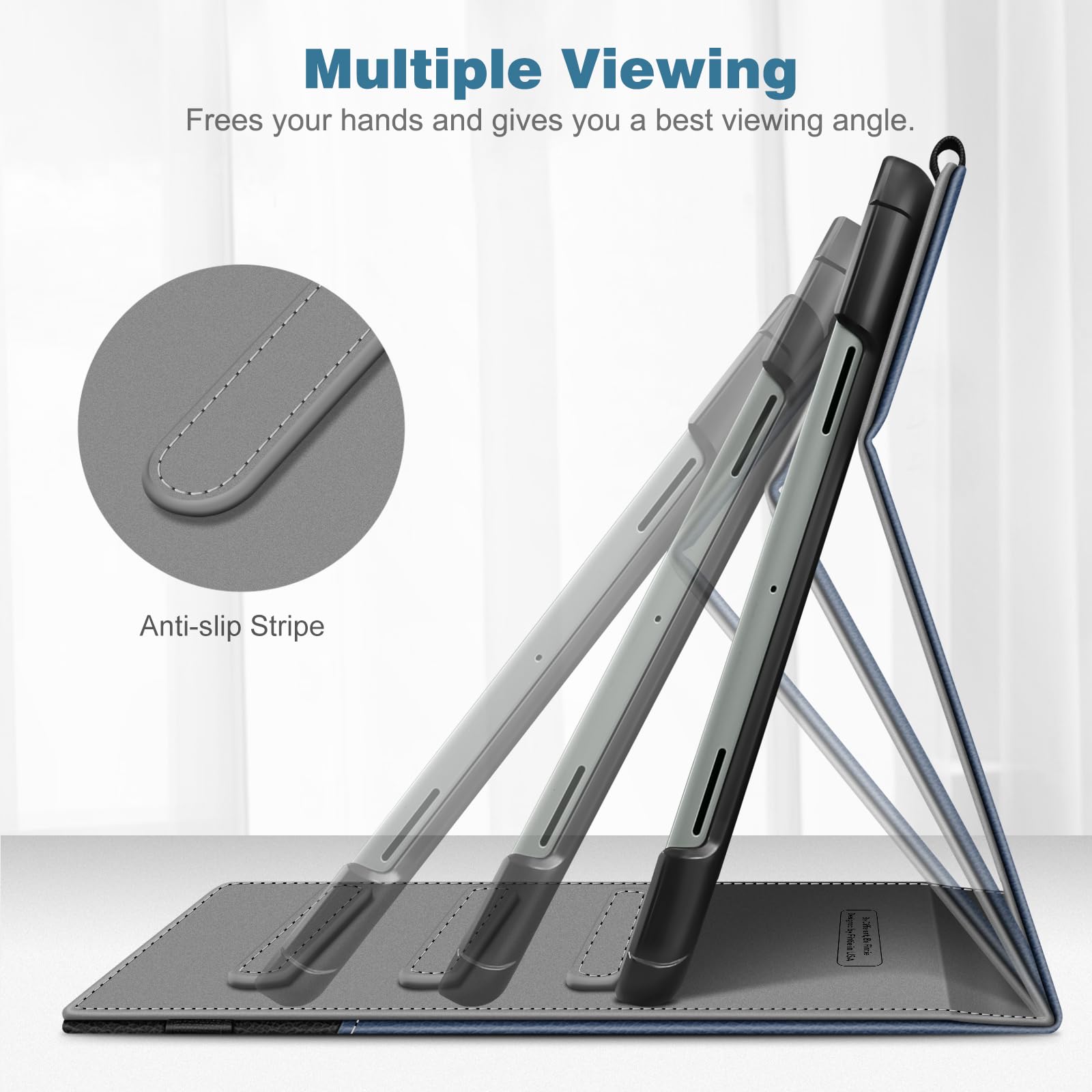Fintie Case for Google Pixel Tablet 11 Inch 2023 Release, Multi-Angle Viewing Protective Stand Cover with Pocket & Pencil Holder Compatible with Charging Speaker Dock, Gray