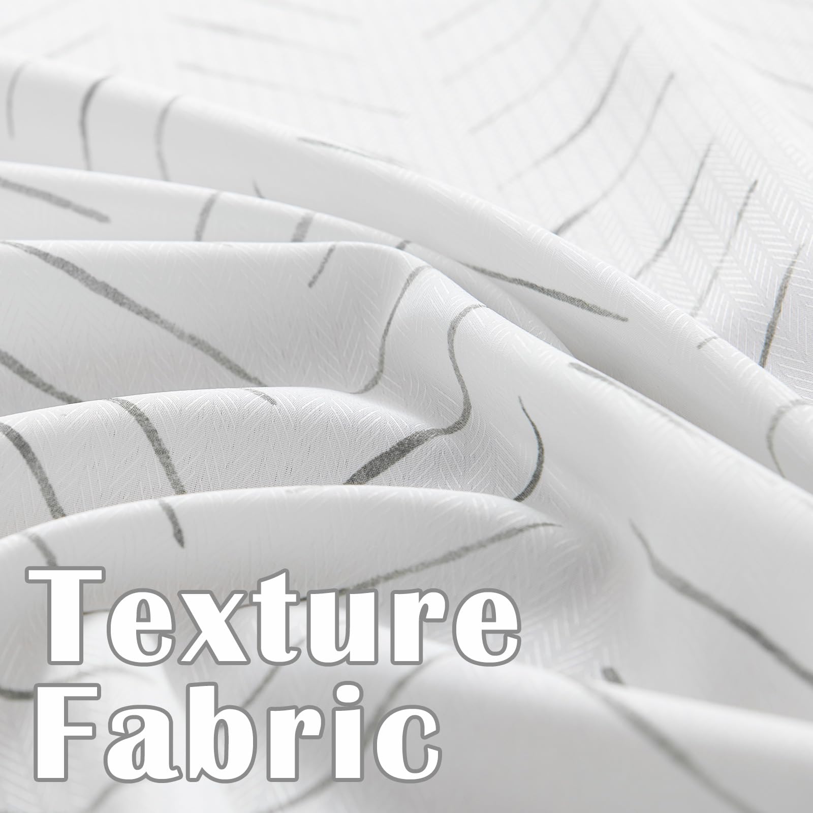 jinchan Small Stall Black and White Shower Curtain 36x72 Inches Inky Herringbone Chevron Zig Zag Waterproof Fabric Modern Farmhouse Shower Curtains for Bathroom with 7 Hooks
