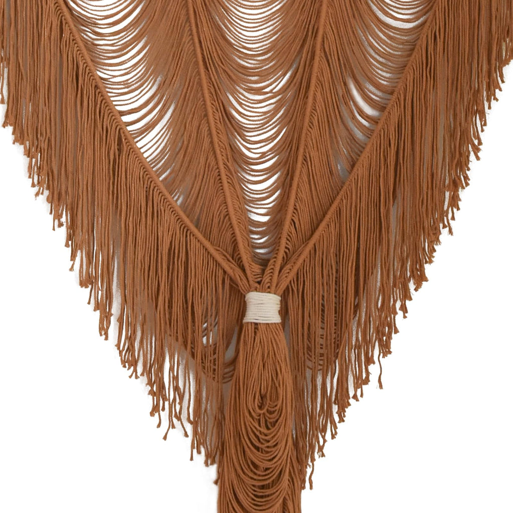 Flber Macrame Curtain Window Macrame Room Divider Doorway Curtain Boho Macrame Wall Hanging Living Room Bedroom Decor 42" W x 75" H