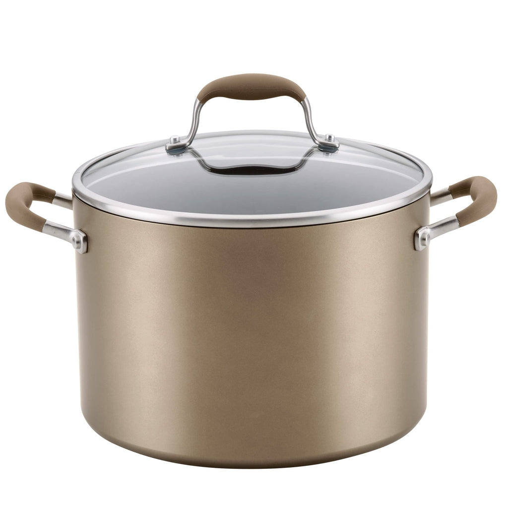 Anolon Advanced Home Hard Anodized Nonstick Sauce Pan/Saucepan with Straining and Lid, 2 Quart (2 Qt Straining Saucepan, Indigo)