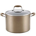 Anolon Advanced Home Hard Anodized Nonstick Sauce Pan/Saucepan with Straining and Lid, 2 Quart (2 Qt Straining Saucepan, Indigo)