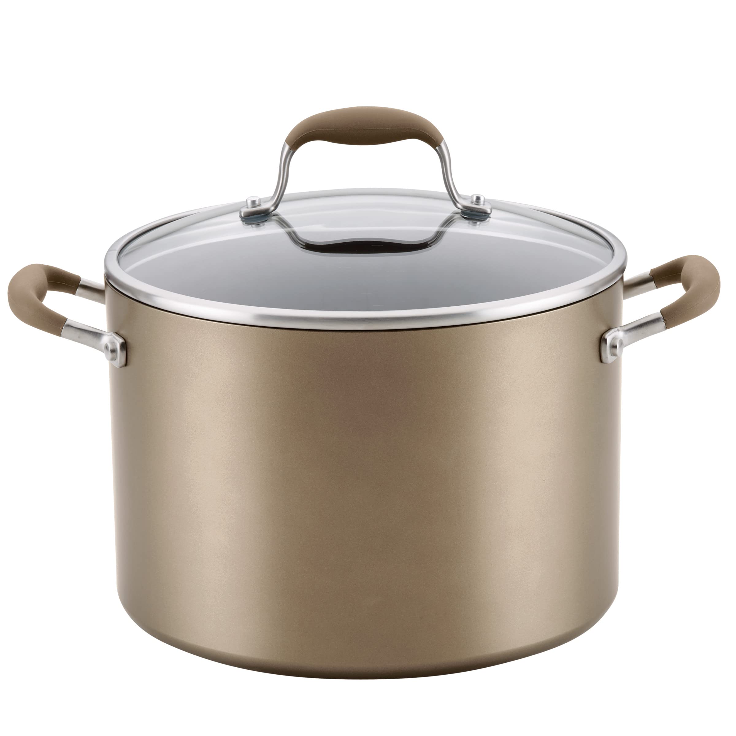 Anolon Advanced Home Hard Anodized Nonstick Sauce Pan/Saucepan with Straining and Lid, 2 Quart (2 Qt Straining Saucepan, Indigo)