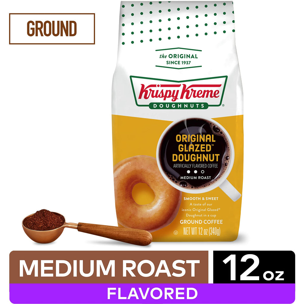Krispy Kreme Doughnuts, Classic, Ground Coffee, Medium Roast, Bagged 12oz