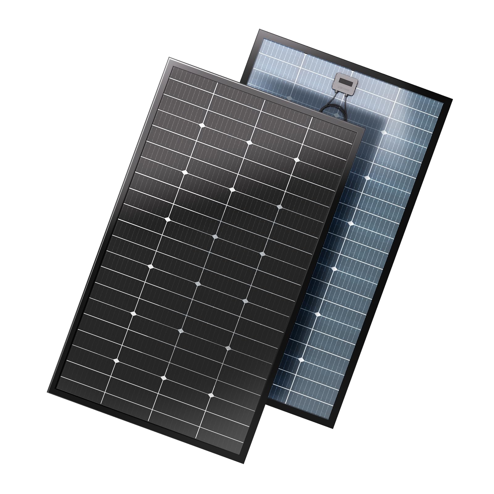 JJN 100 Watt Solar Panels, 10BB Monocrystalline 12V 100W Solar Panel, 23% High Efficiency PV Module Power Charger for RV, Home, Farm, Boat, Caravan and Off-Grid Applications