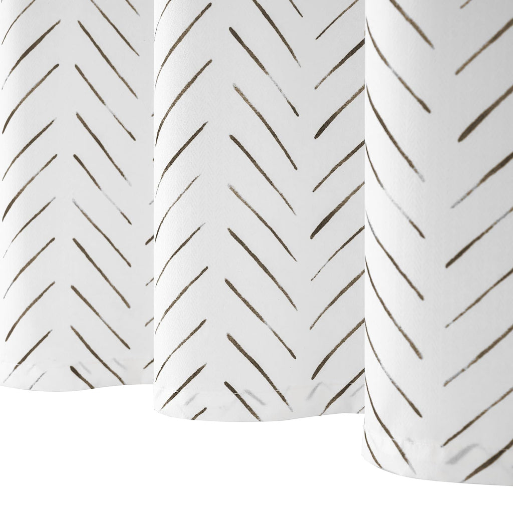 jinchan Small Stall Black and White Shower Curtain 36x72 Inches Inky Herringbone Chevron Zig Zag Waterproof Fabric Modern Farmhouse Shower Curtains for Bathroom with 7 Hooks