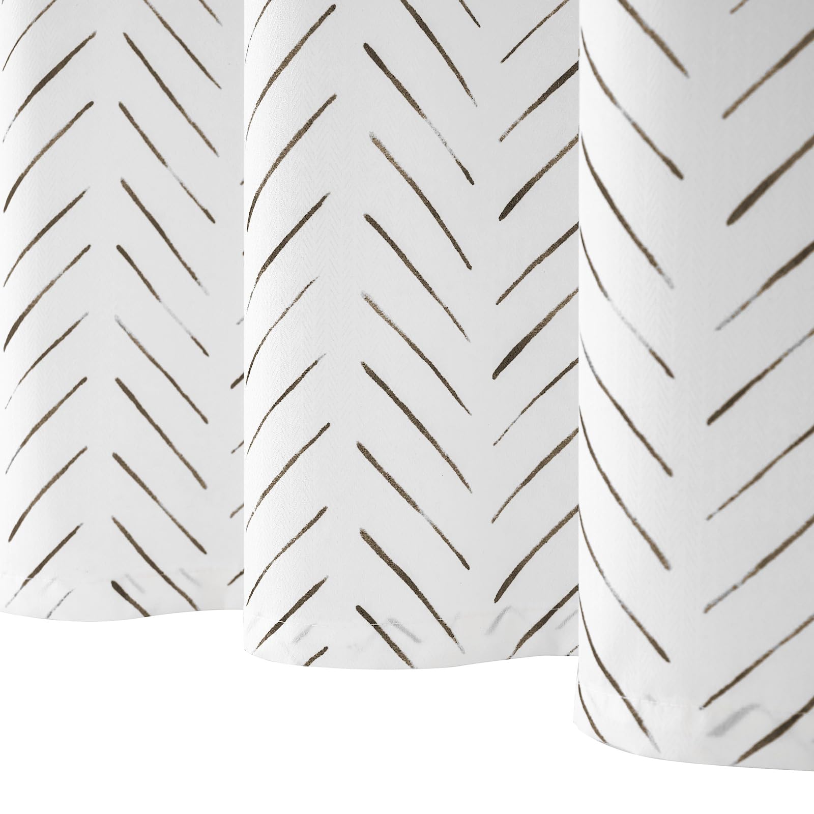 jinchan Small Stall Black and White Shower Curtain 36x72 Inches Inky Herringbone Chevron Zig Zag Waterproof Fabric Modern Farmhouse Shower Curtains for Bathroom with 7 Hooks