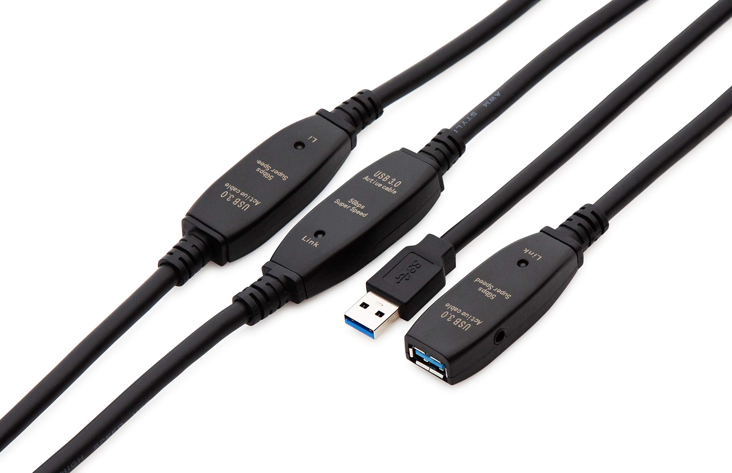 MutecPower 16 Feet Active USB Extension Cable 3.0 Male to Female with A Extension chipset Signal Booster - Active Extension/Repeater Cord 5 Meters / 16 Feet