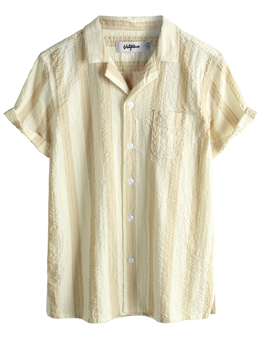 VATPAVE Boys Button Down Shirt Short Sleeve Casual Hawaiian Shirt Cuban Collar Summer Beach Shirts with Pocket