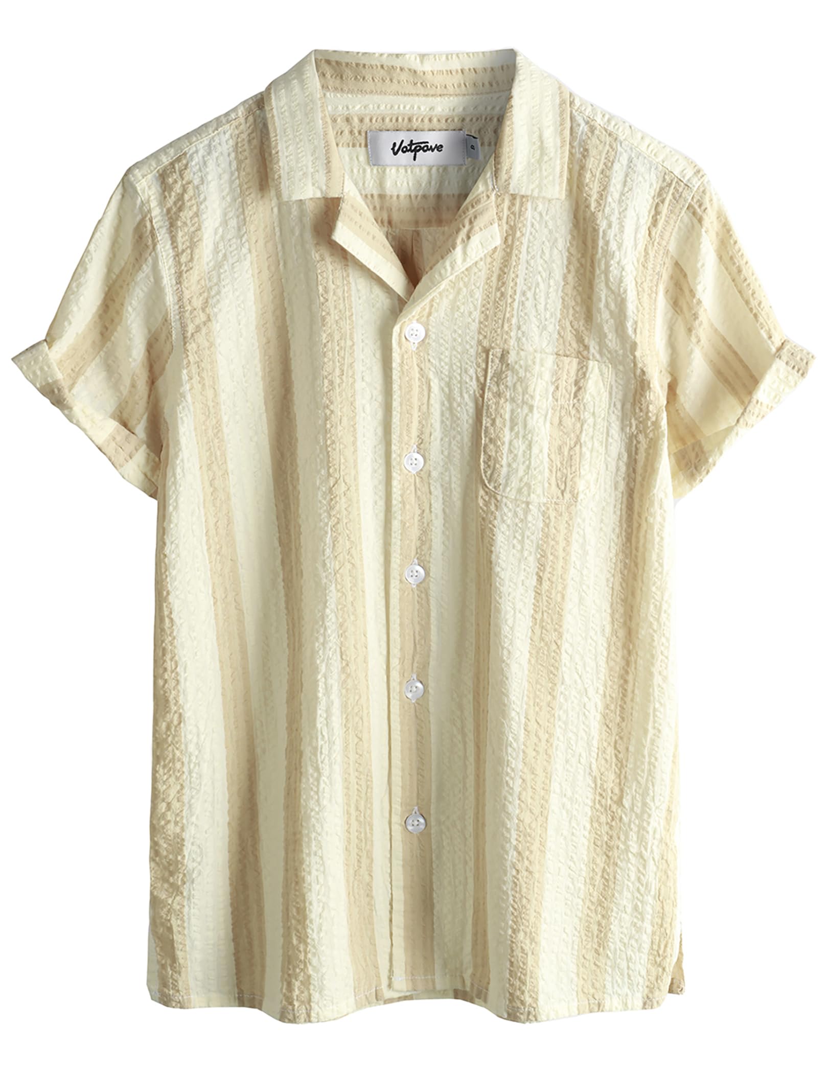 VATPAVE Boys Button Down Shirt Short Sleeve Casual Hawaiian Shirt Cuban Collar Summer Beach Shirts with Pocket