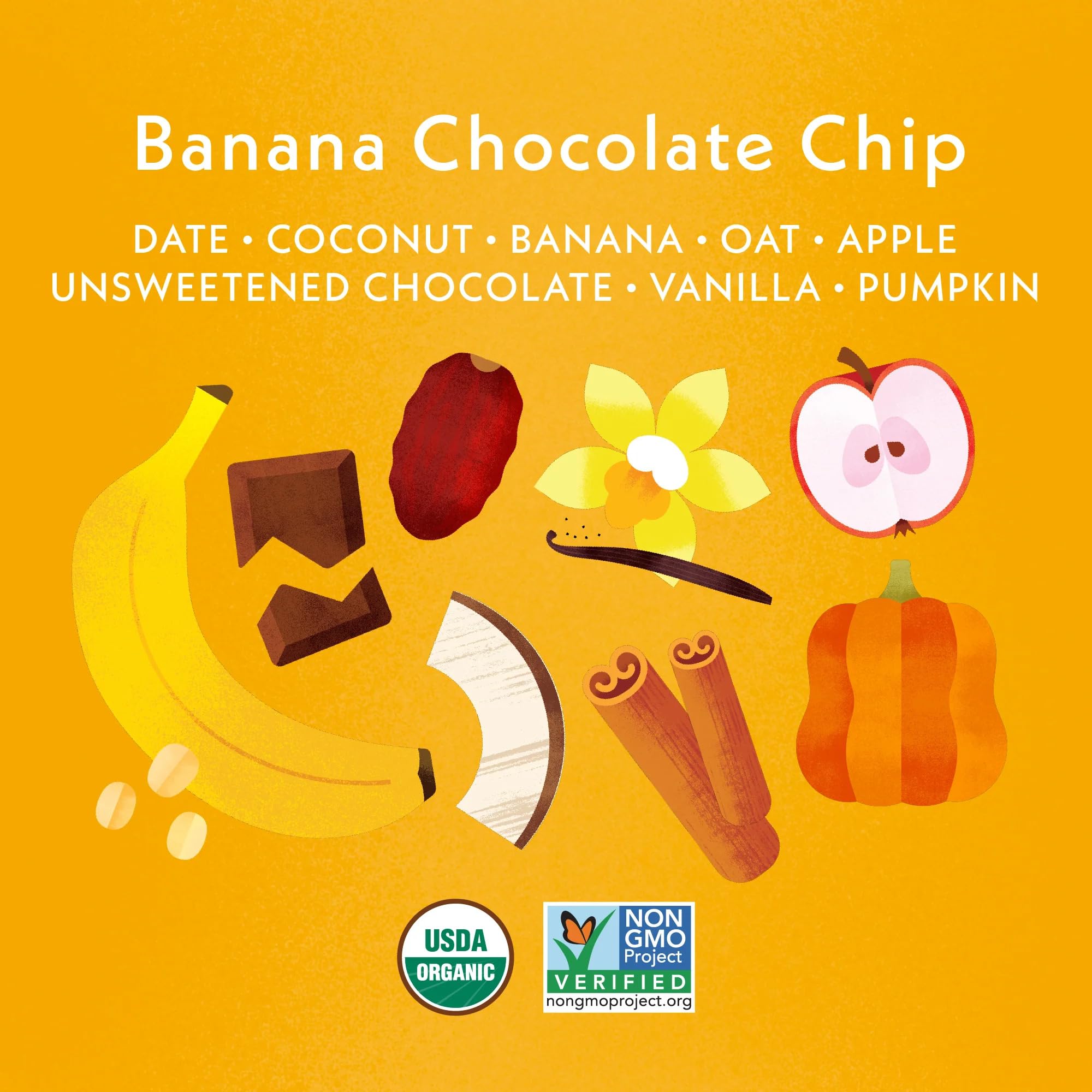 Once Upon A Farm Soft-Baked Bars, Apple & Oat, Kosher, USDA Certified Organic, Non-GMO, 4 Count, 4.8 Ounce (Pack of 8)