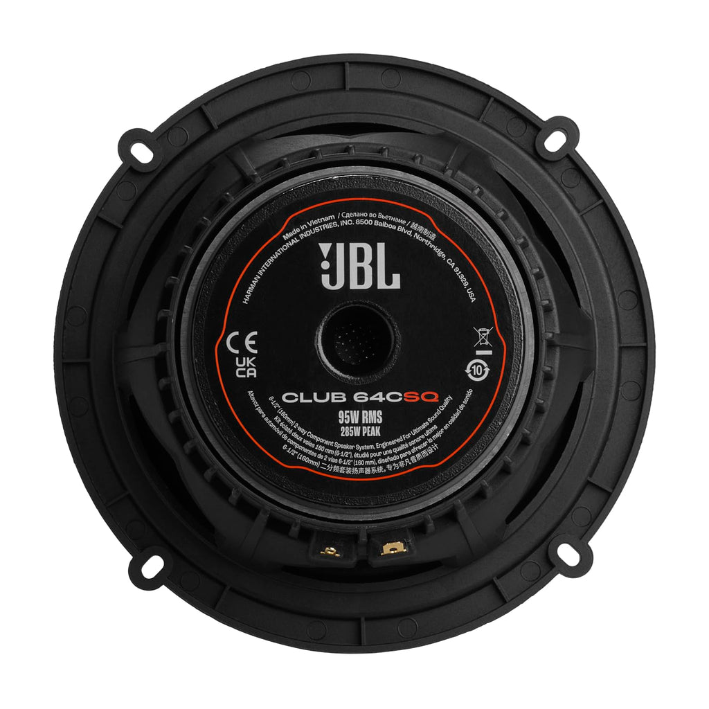 JBL Club 34F - 3-1/2" (87mm) Two-Way Car Speaker, 75 Watts Peak, 25 Watts RMS, Sensitivity (@ 2.83V): 89dB, Frequency Response: 90Hz – 20kHz, Nominal Impedance: 3.0 ohms