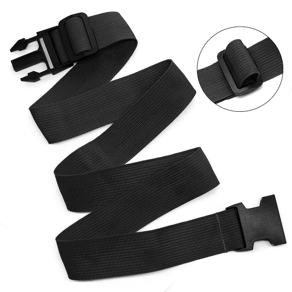 Luggage Straps for Suitcases TSA Approved, Travel Accessories to Connect Two Suitcase, Add Bag Luggage Straps for Carry On Your 3 Luggages Adjustable Buckle Belt, 2Pack Black