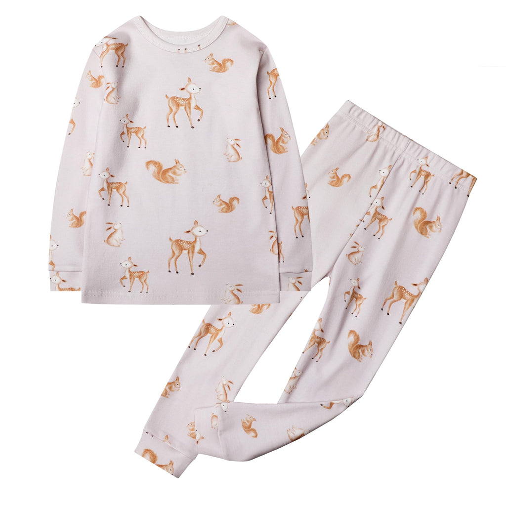Owlivia 100% Organic Cotton Baby Long Sleeve Pajama Sets, Toddler Boy Girl 2-Piece Sleepwear