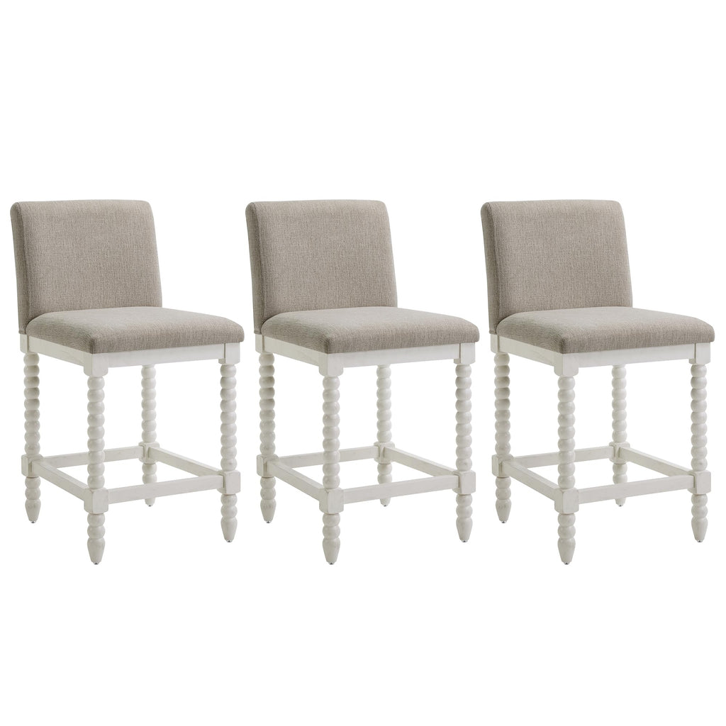 DUHOME Spindle Counter Stool with Padded Spring Seat,Wooden Bar Stools Farmhouse 26 Inch Counter Height Stools Chairs with Spindle Back for Kitchen Island