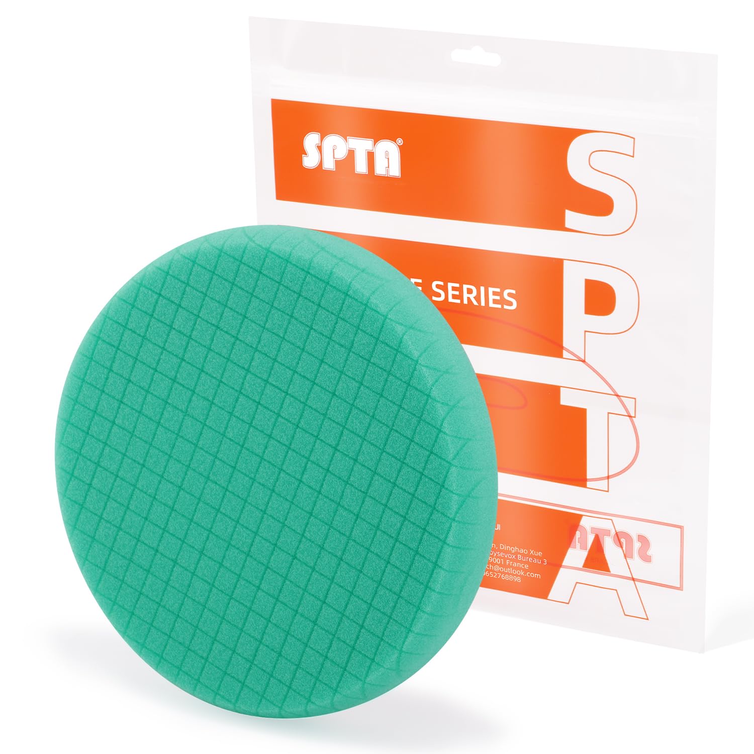 Blue T60 Moderate-Cut Foam Polishing Pads, SPTA 1Pc 3.5 Inch Face for 3 Inch 80mm Backing Plate Compound Buffing Sponge Pads for Car Buffer Polisher Compounding, Polishing and Waxing -FPTSS3G